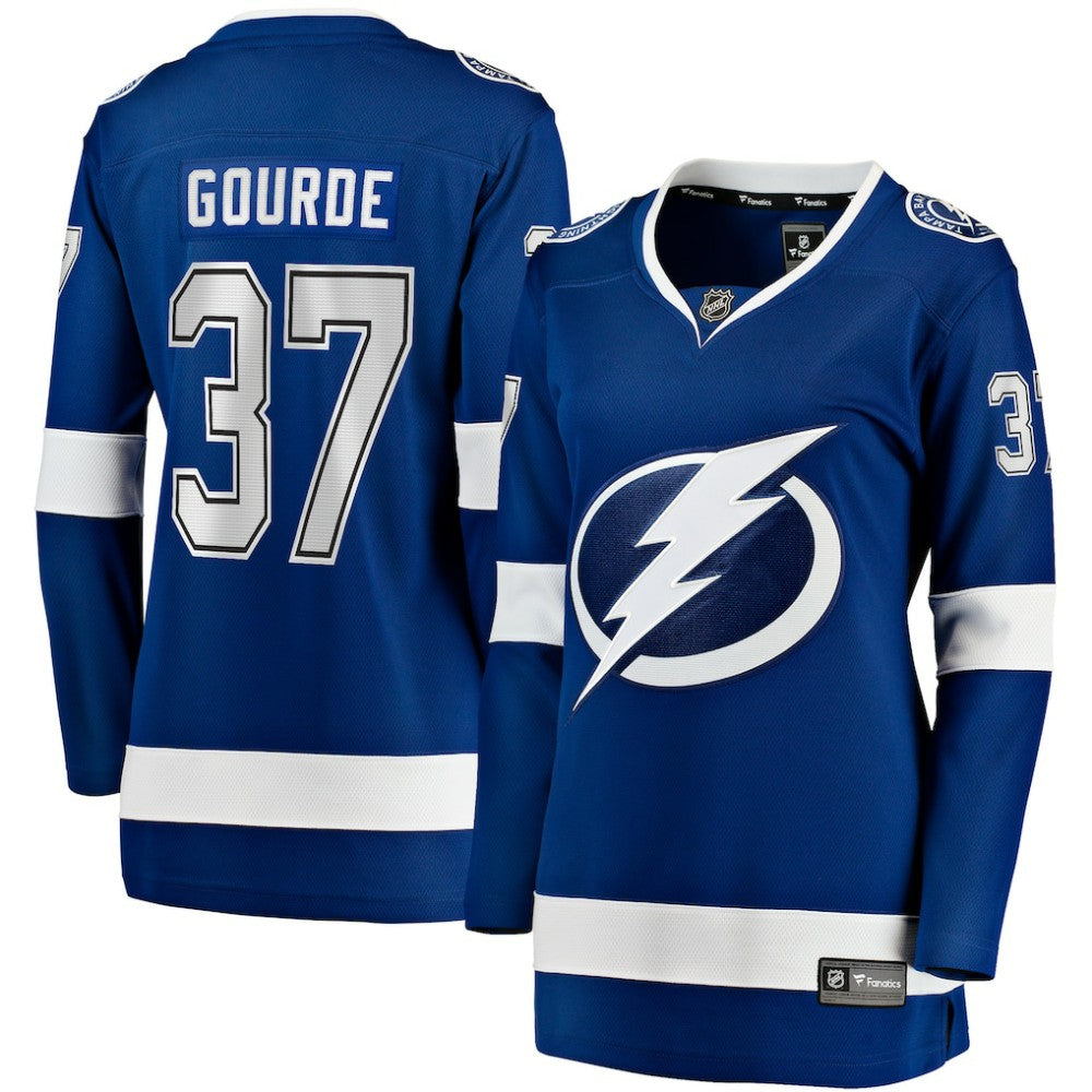 NHL Blue Yanni Gourde Tampa Bay Lightning Fanatics Women's Home Breakaway Player Jersey