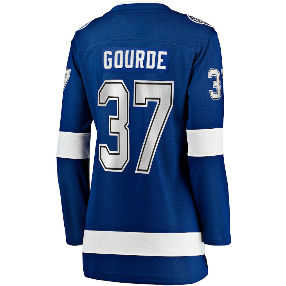 NHL Blue Yanni Gourde Tampa Bay Lightning Fanatics Women's Home Breakaway Player Jersey