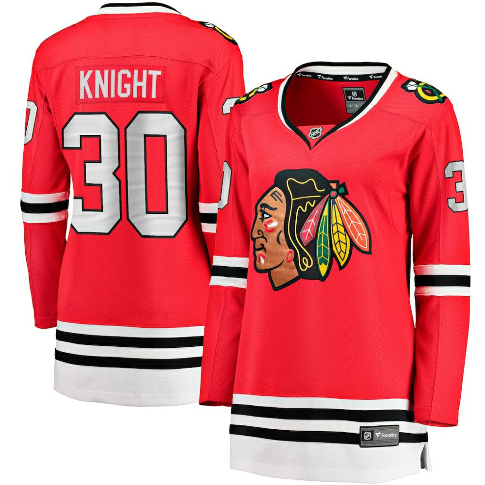 NHL Red Spencer Knight Chicago Blackhawks Fanatics Women's Home Breakaway Player Jersey