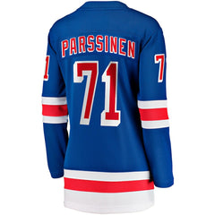 NHL Blue Juuso Parssinen New York Rangers Fanatics Women's Home Breakaway Player Jersey