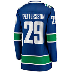 NHL Blue Marcus Pettersson Vancouver Canucks Fanatics Women's Home Breakaway Player Jersey