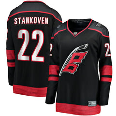 NHL Black Logan Stankoven Carolina Hurricanes Fanatics Women's Home Breakaway Player Jersey