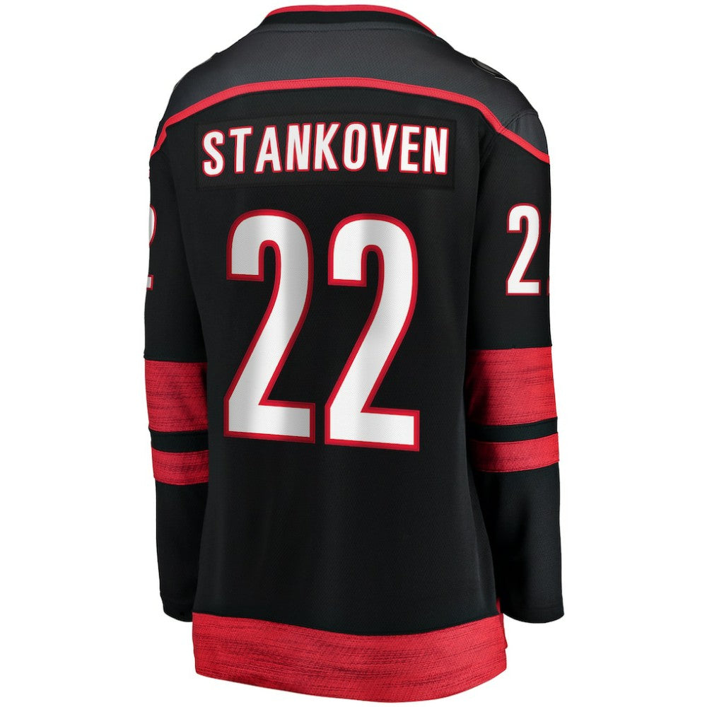 NHL Black Logan Stankoven Carolina Hurricanes Fanatics Women's Home Breakaway Player Jersey