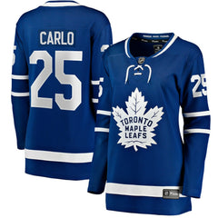 NHL Blue Brandon Carlo Toronto Maple Leafs Fanatics Women's Home Breakaway Player Jersey