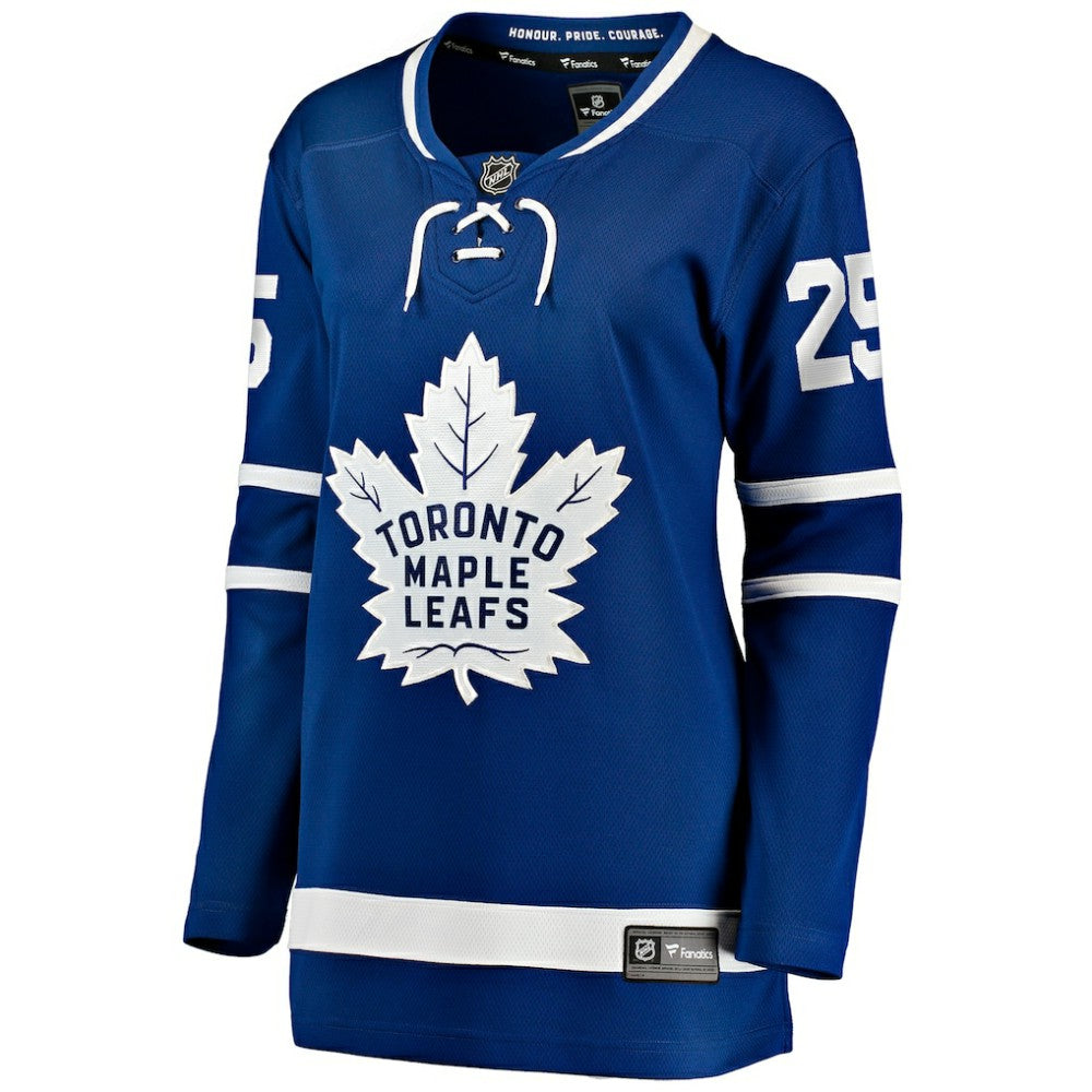 NHL Blue Brandon Carlo Toronto Maple Leafs Fanatics Women's Home Breakaway Player Jersey
