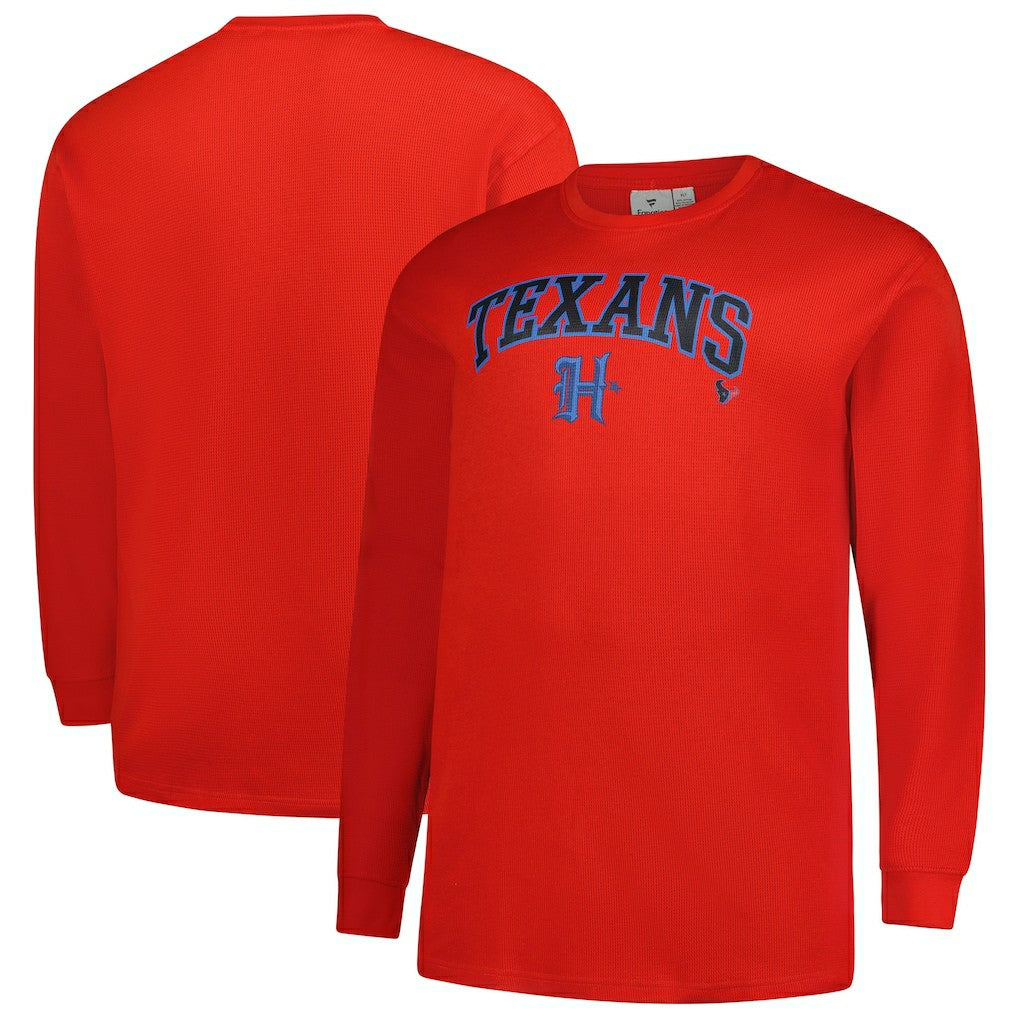 Big & Tall Throwback Thermal Long Sleeve T-Shirt - Houston Texans