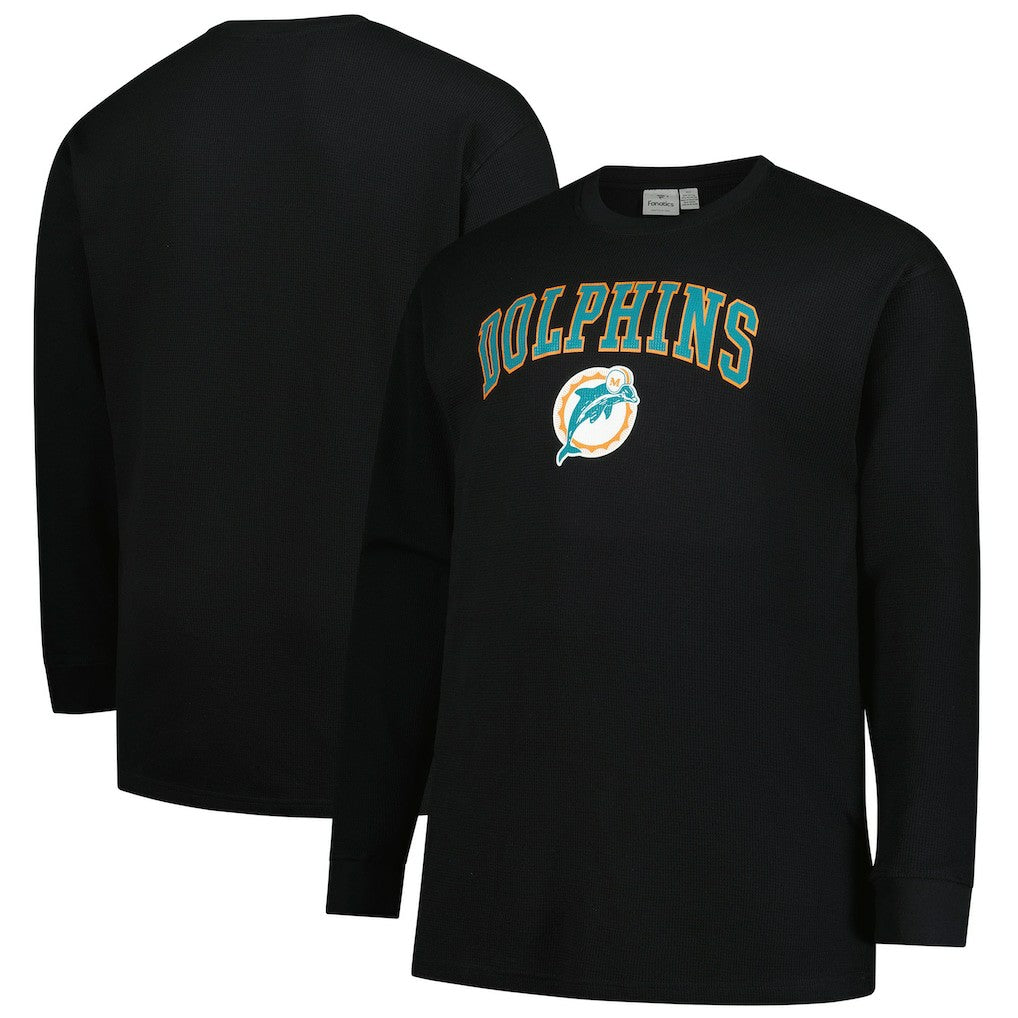 Big & Tall Throwback Thermal Long Sleeve T-Shirt - Miami Dolphins