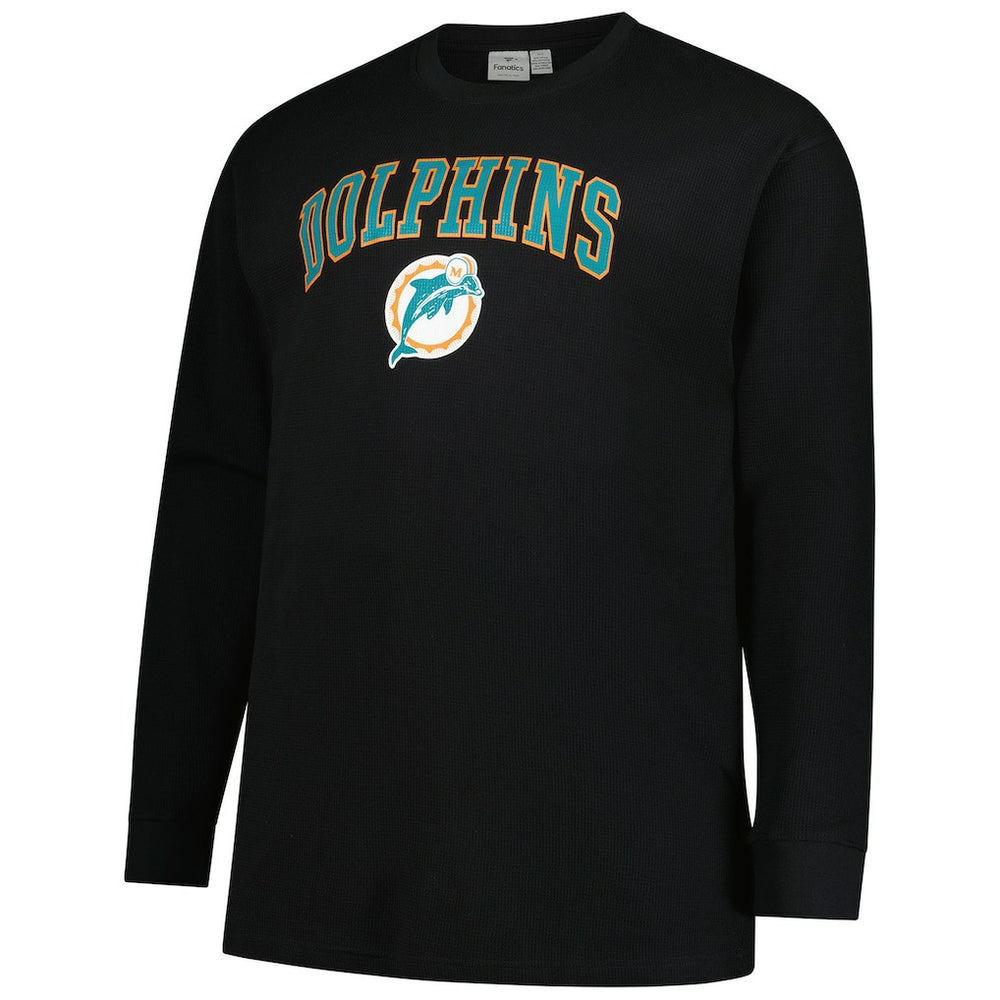 Big & Tall Throwback Thermal Long Sleeve T-Shirt - Miami Dolphins