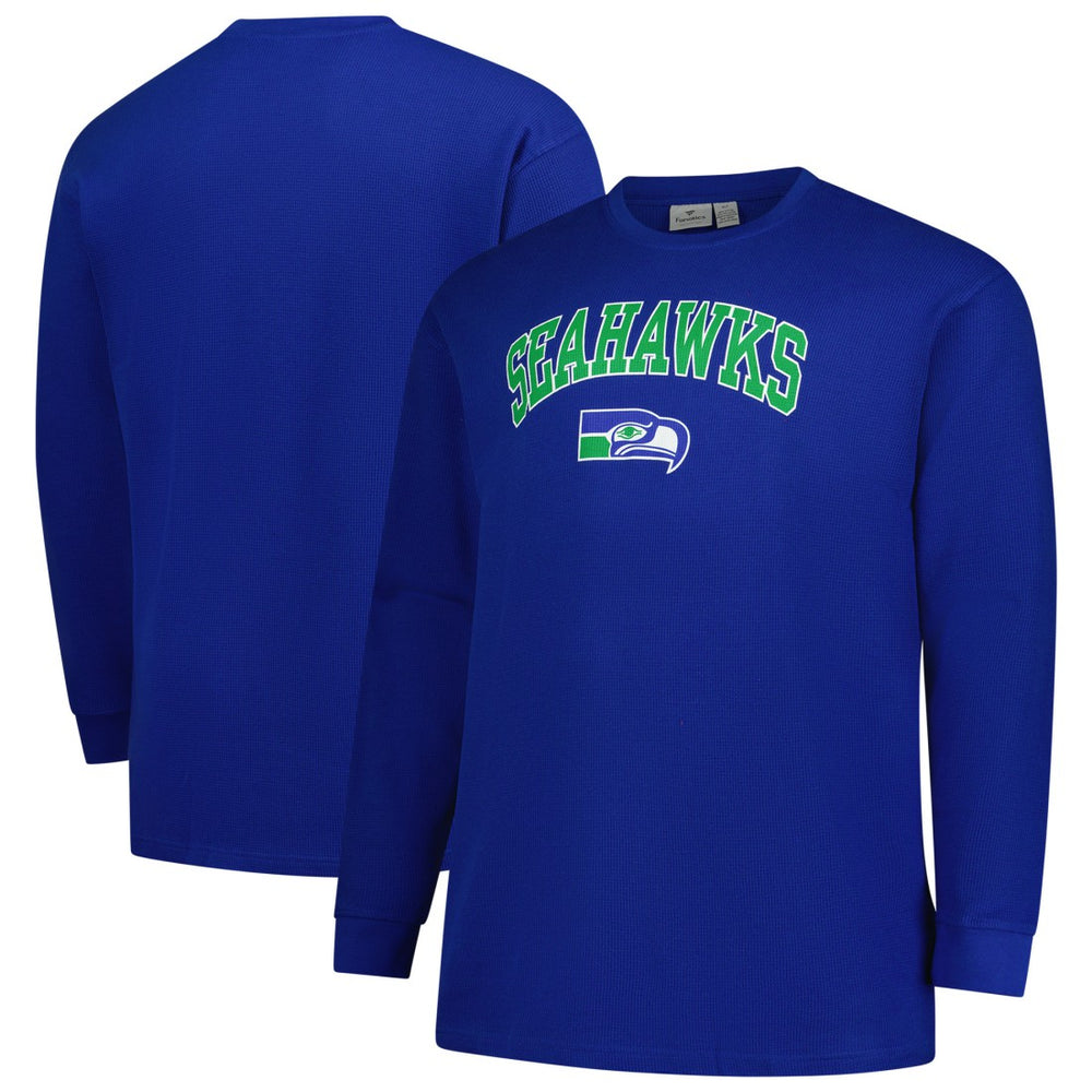 Big & Tall Throwback Thermal Long Sleeve T-Shirt - Seattle Seahawks