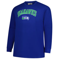 Big & Tall Throwback Thermal Long Sleeve T-Shirt - Seattle Seahawks