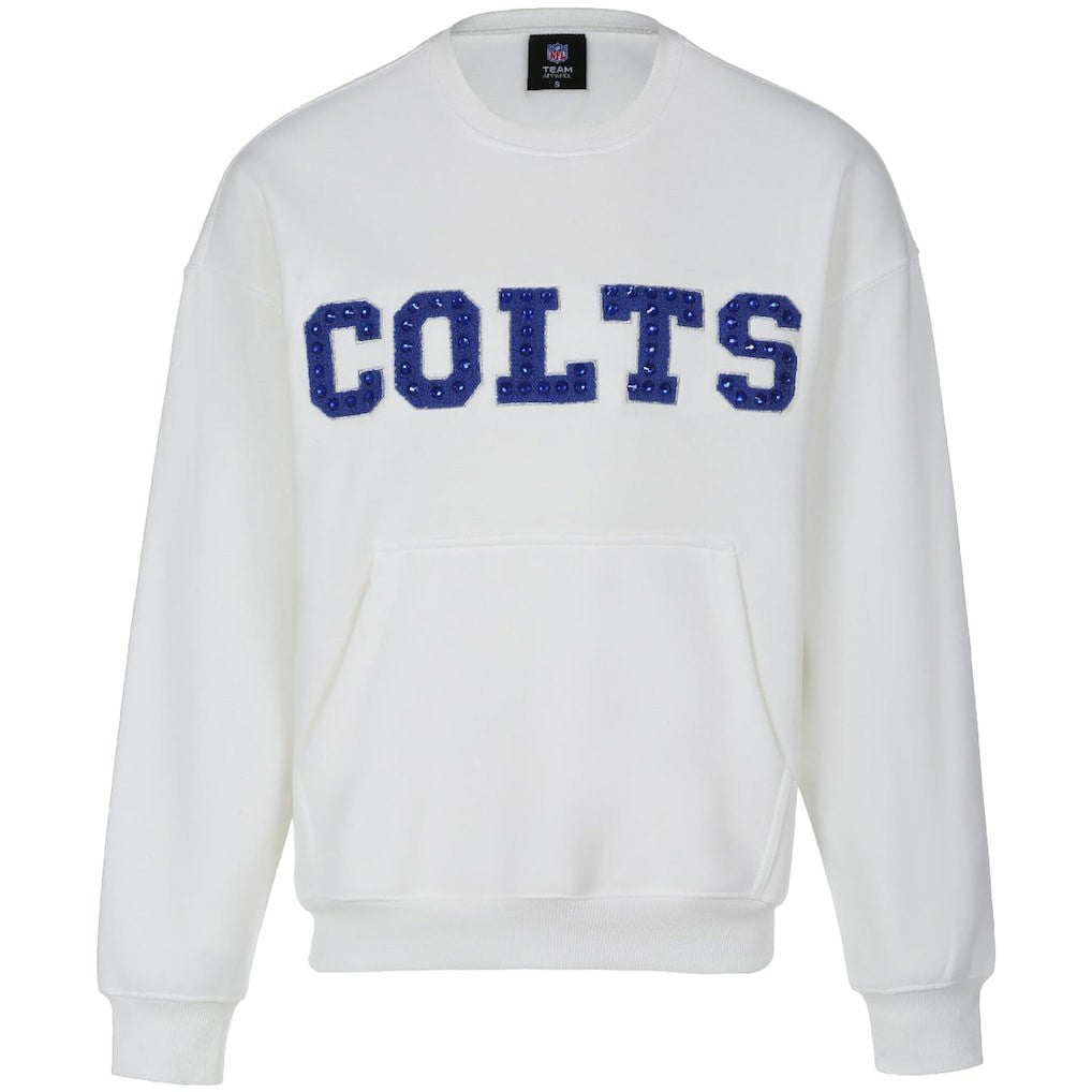 Cuce Women's Chenille Jeweled Sweatshirt - Indianapolis Colts