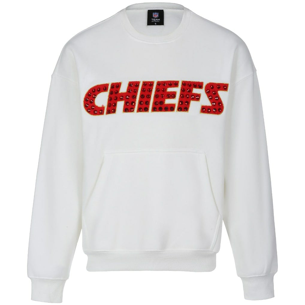 Cuce Women's Chenille Jeweled Sweatshirt - Kansas City Chiefs