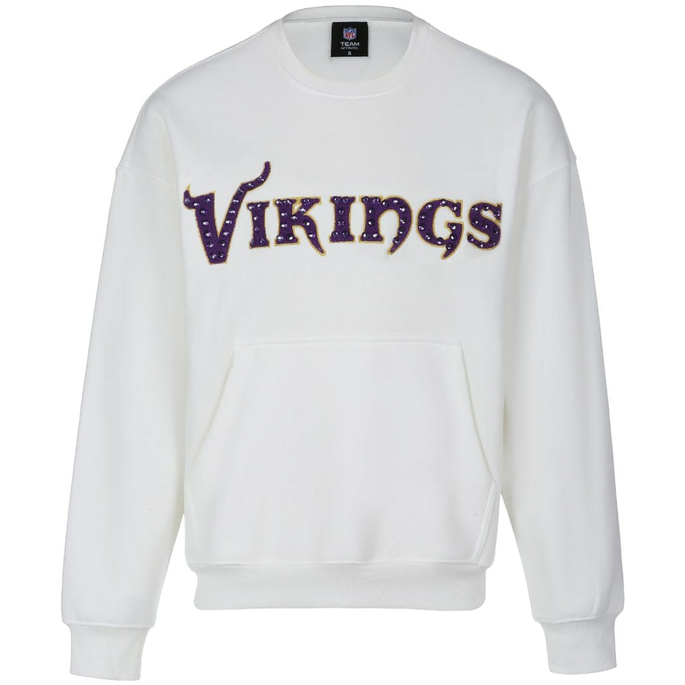 Cuce Women's Chenille Jeweled Sweatshirt - Minnesota Vikings