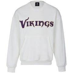 Cuce Women's Chenille Jeweled Sweatshirt - Minnesota Vikings