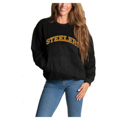 Cuce Women's Chenille Jeweled Sweatshirt - Pittsburgh Steelers