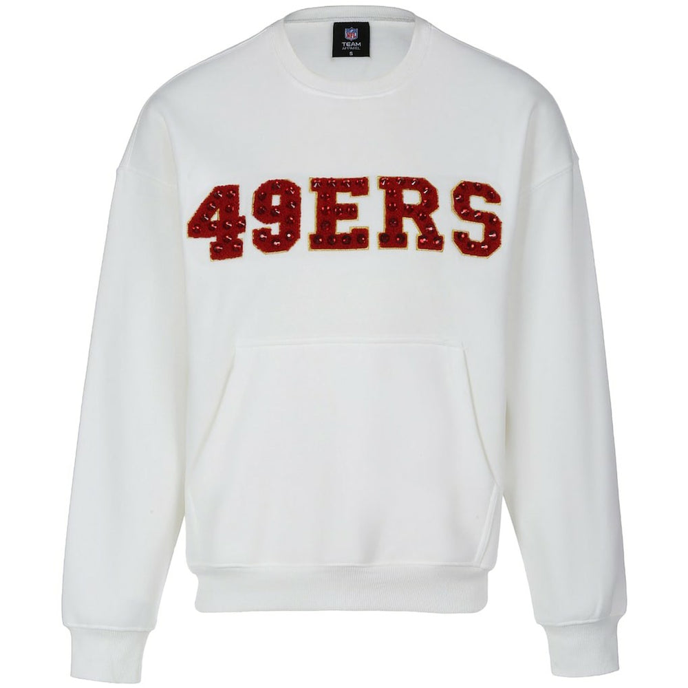 Cuce Women's Chenille Jeweled Sweatshirt - San Francisco 49ers