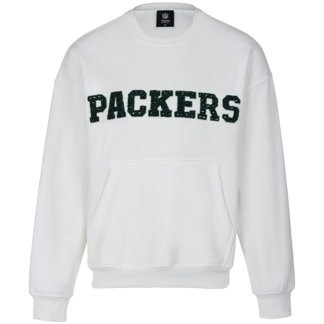 Cuce Women's Chenille Jeweled Sweatshirt - Green Bay Packers