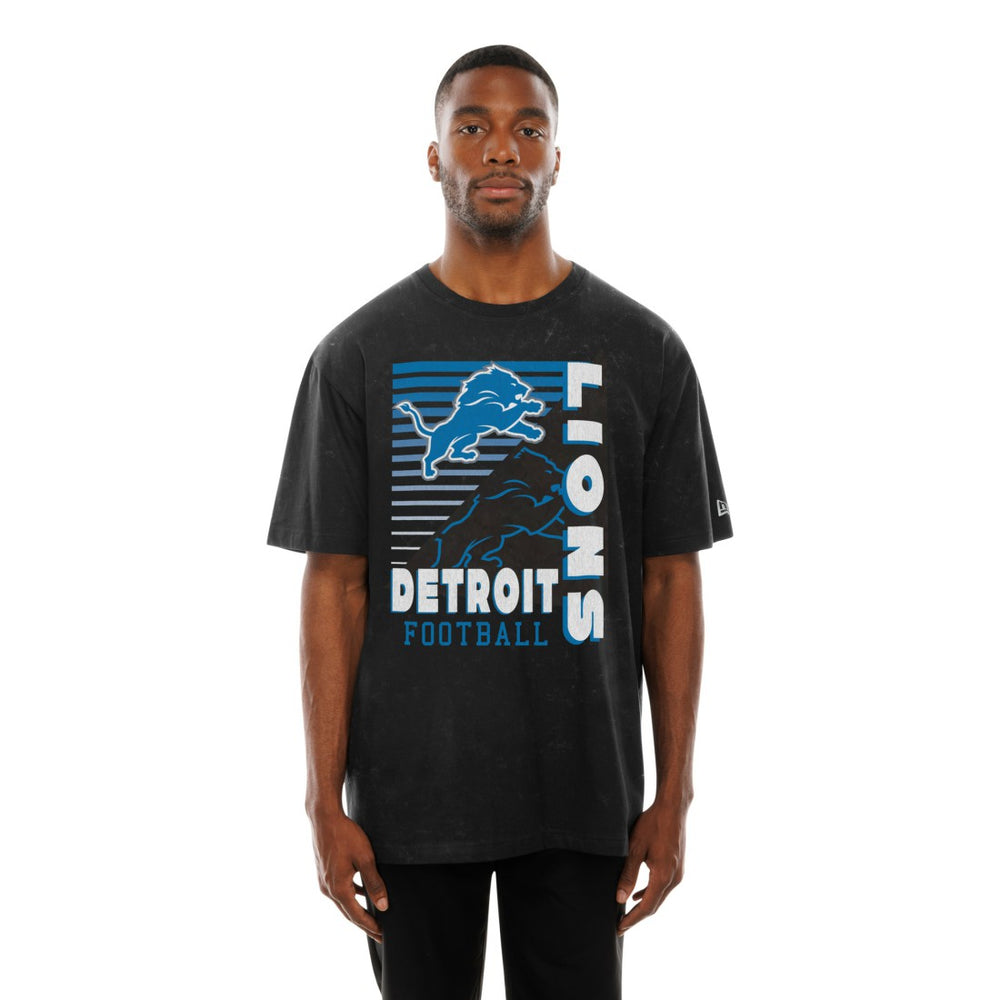 Enzyme Washed Oversized T-Shirt - Detroit Lions