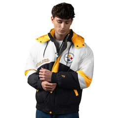 Pro Player Shoulder To Shoulder Polyfill Full-Zip Hooded Jacket - Pittsburgh Steelers