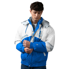 Pro Player Shoulder To Shoulder Polyfill Full-Zip Hooded Jacket - Detroit Lions