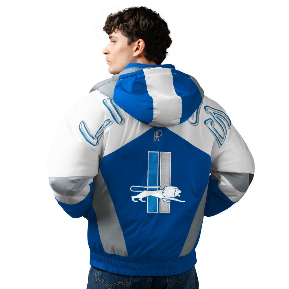 Pro Player Shoulder To Shoulder Polyfill Full-Zip Hooded Jacket - Detroit Lions