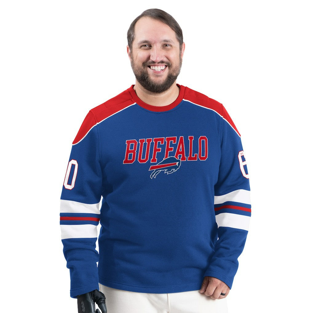 G-III Sports by Carl Banks Adaptive Lord Stanley Crewneck Sweatshirt - Buffalo Bills