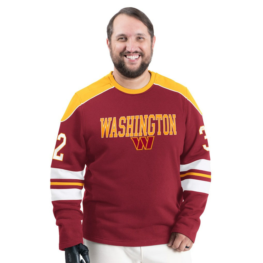 G-III Sports by Carl Banks Adaptive Lord Stanley Crewneck Sweatshirt - Washington Commanders