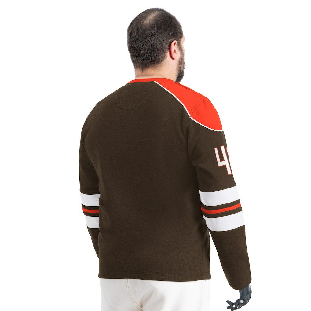 G-III Sports by Carl Banks Adaptive Lord Stanley Crewneck Sweatshirt - Cleveland Browns