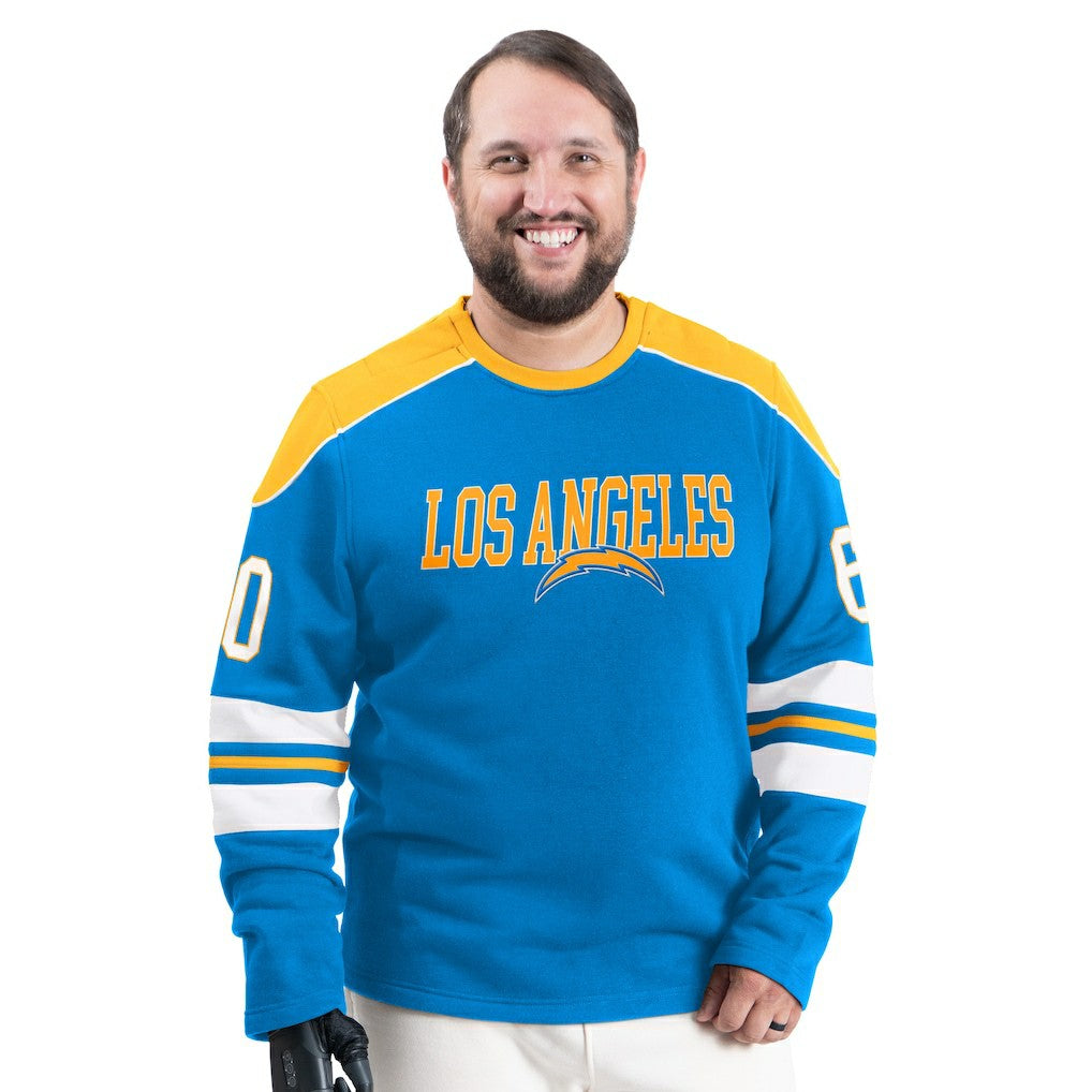 G-III Sports by Carl Banks Adaptive Lord Stanley Crewneck Sweatshirt - Los Angeles Chargers