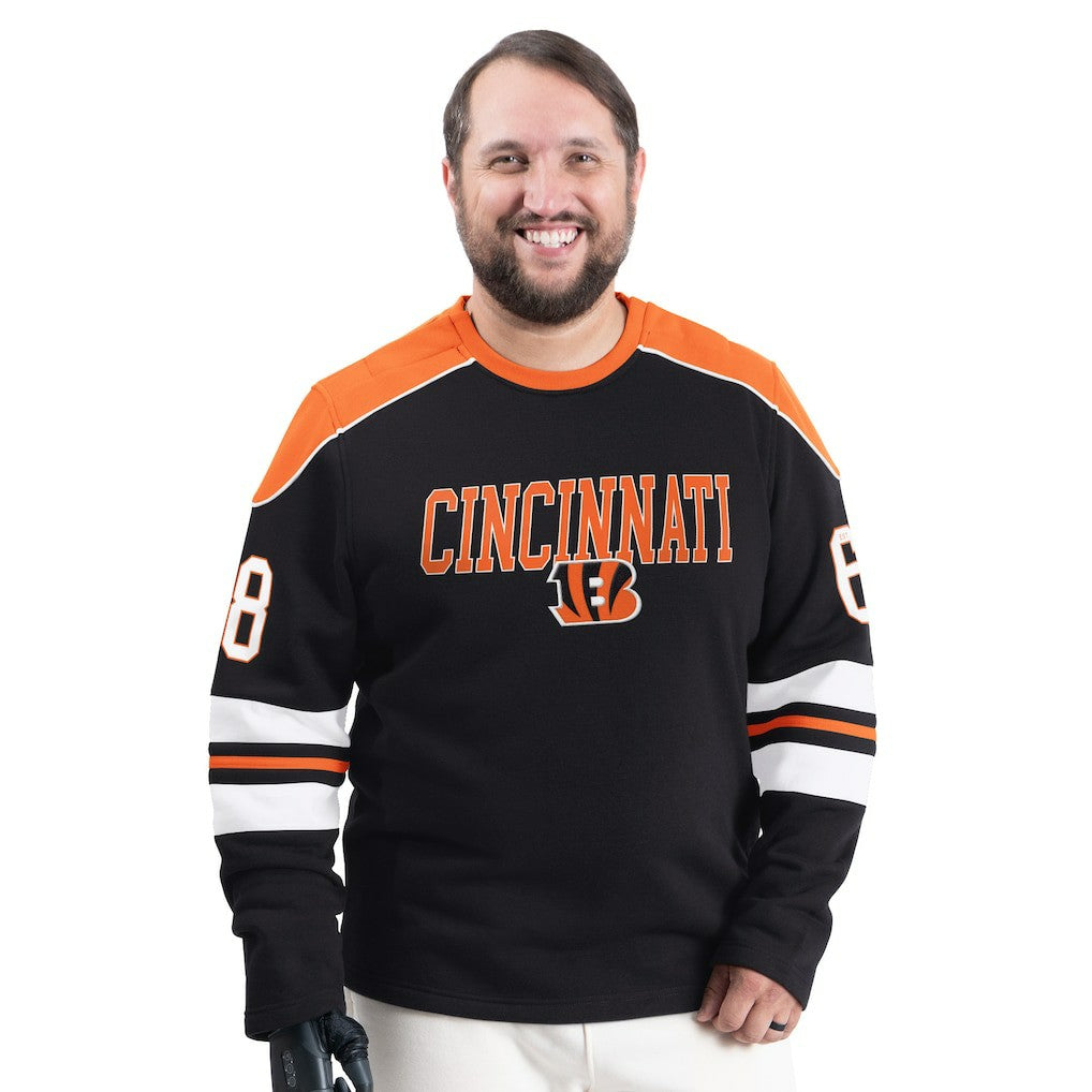 G-III Sports by Carl Banks Adaptive Lord Stanley Crewneck Sweatshirt - Cincinnati Bengals
