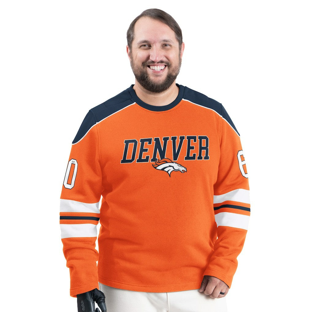 G-III Sports by Carl Banks Adaptive Lord Stanley Crewneck Sweatshirt - Denver Broncos