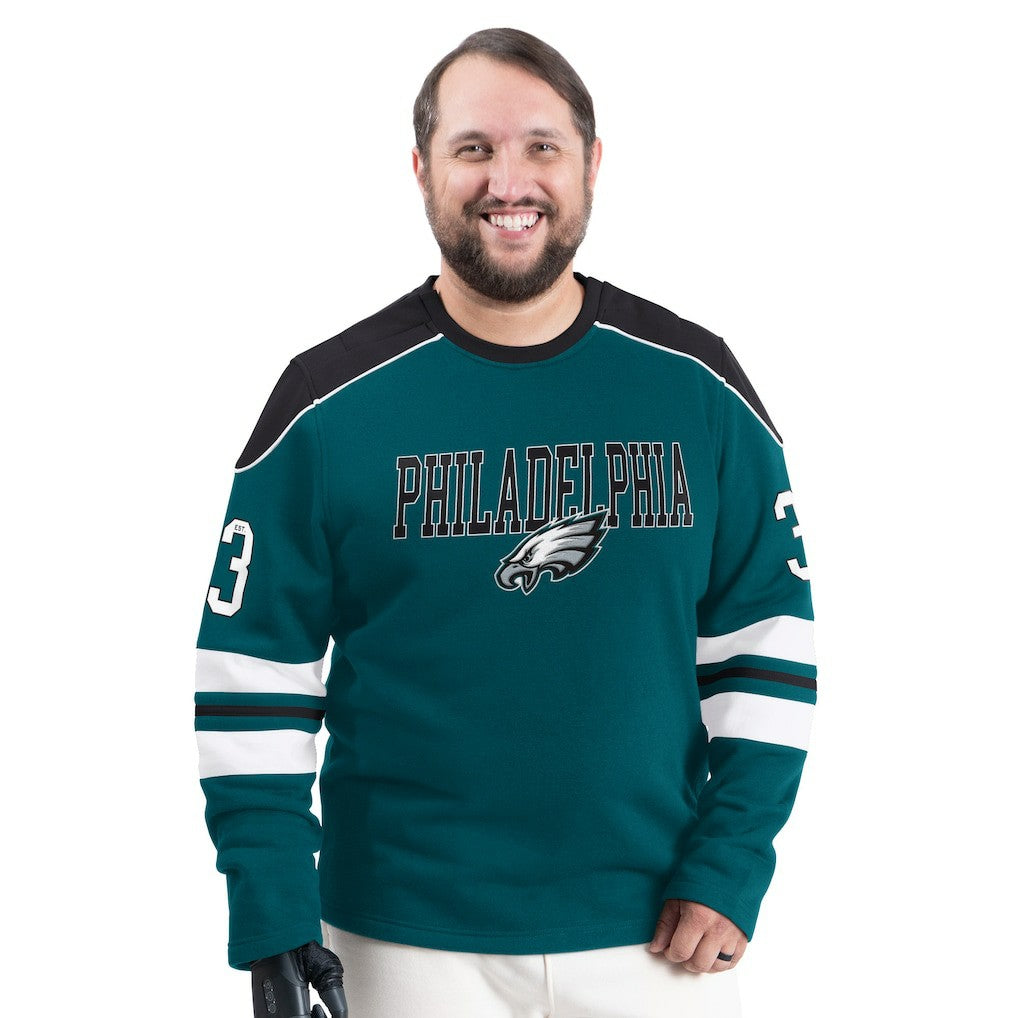 G-III Sports by Carl Banks Adaptive Lord Stanley Crewneck Sweatshirt - Philadelphia Eagles