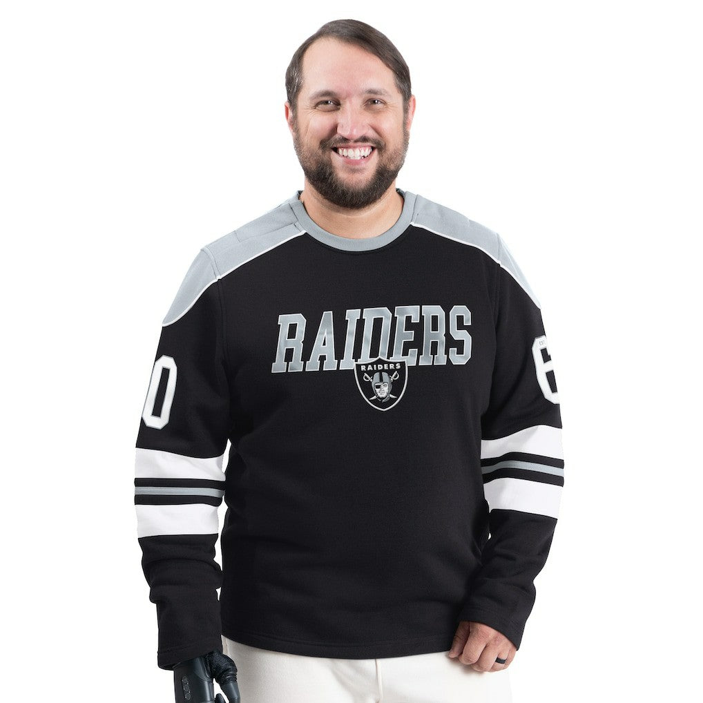 G-III Sports by Carl Banks Adaptive Lord Stanley Crewneck Sweatshirt - Las Vegas Raiders