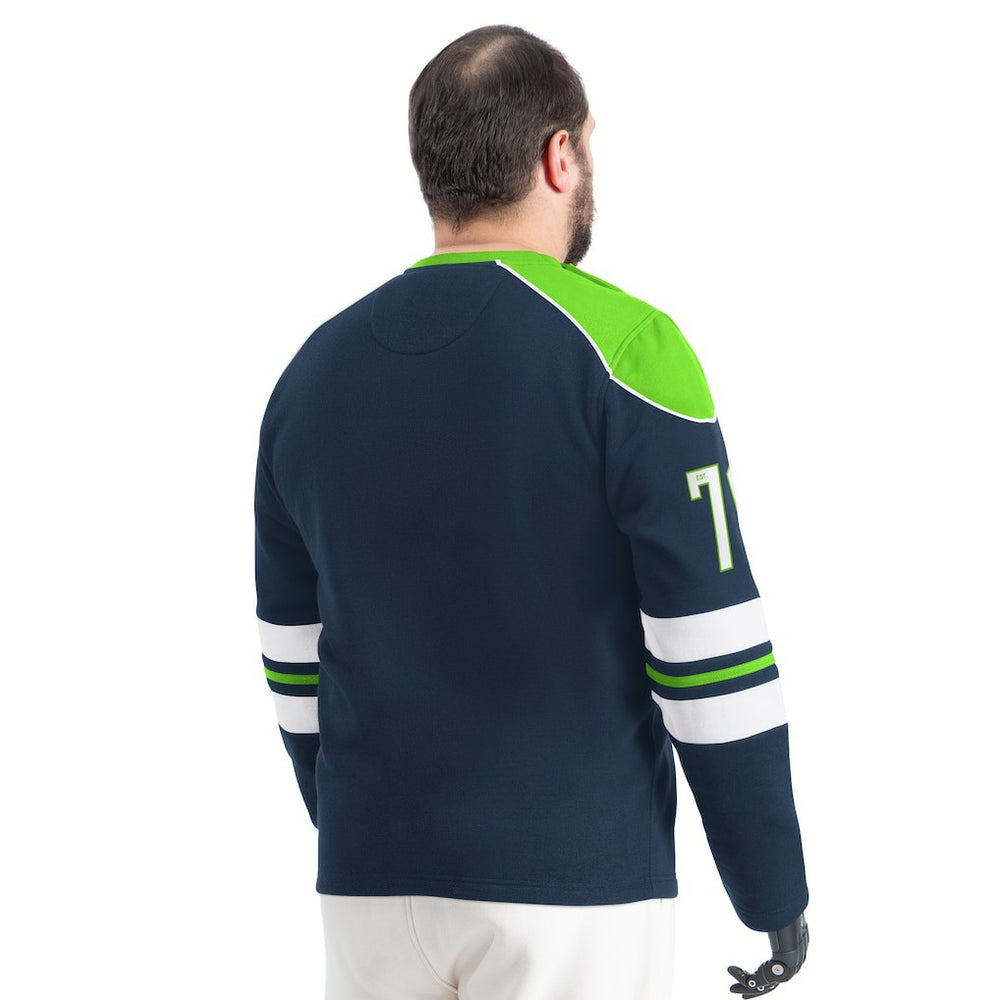 G-III Sports by Carl Banks Adaptive Lord Stanley Crewneck Sweatshirt - Seattle Seahawks