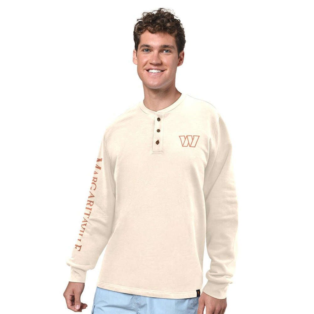 Margaritaville Five O'Clock Henley Long Sleeve T-Shirt - Washington Commanders