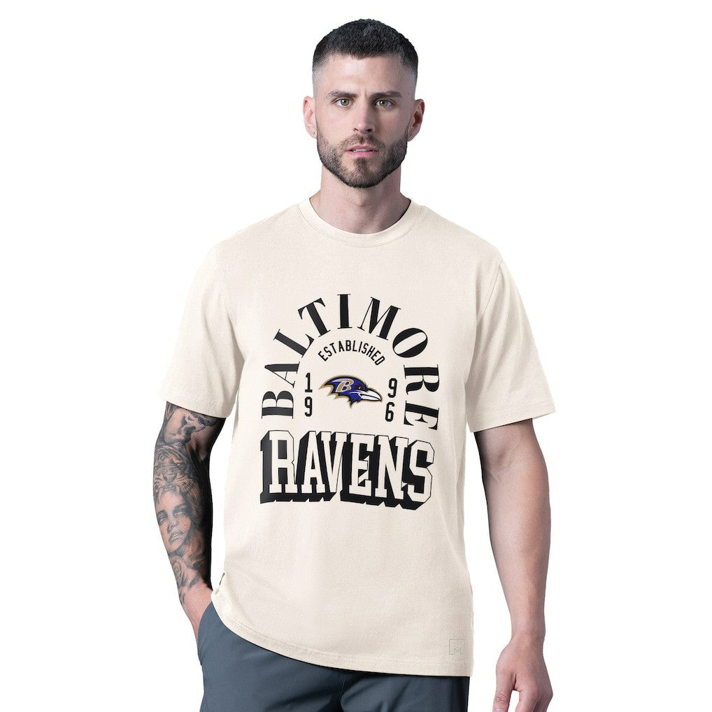 MSX by Michael Strahan Whiteout Vintage T-Shirt - Baltimore Ravens