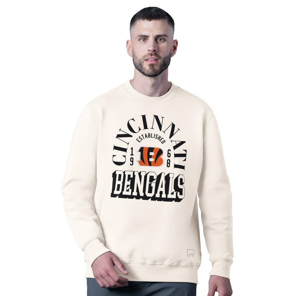 MSX by Michael Strahan Whiteout Tri-Blend Sweatshirt - Cincinnati Bengals