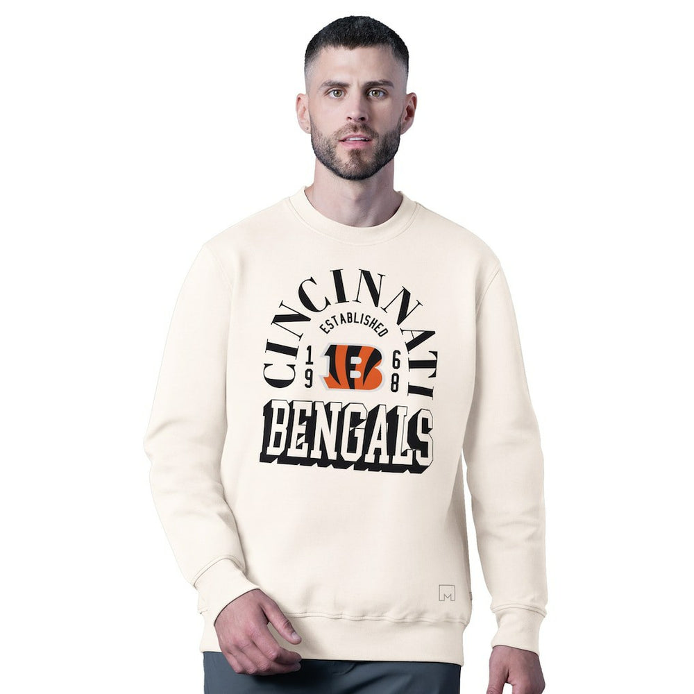 MSX by Michael Strahan Whiteout Tri-Blend Sweatshirt - Cincinnati Bengals