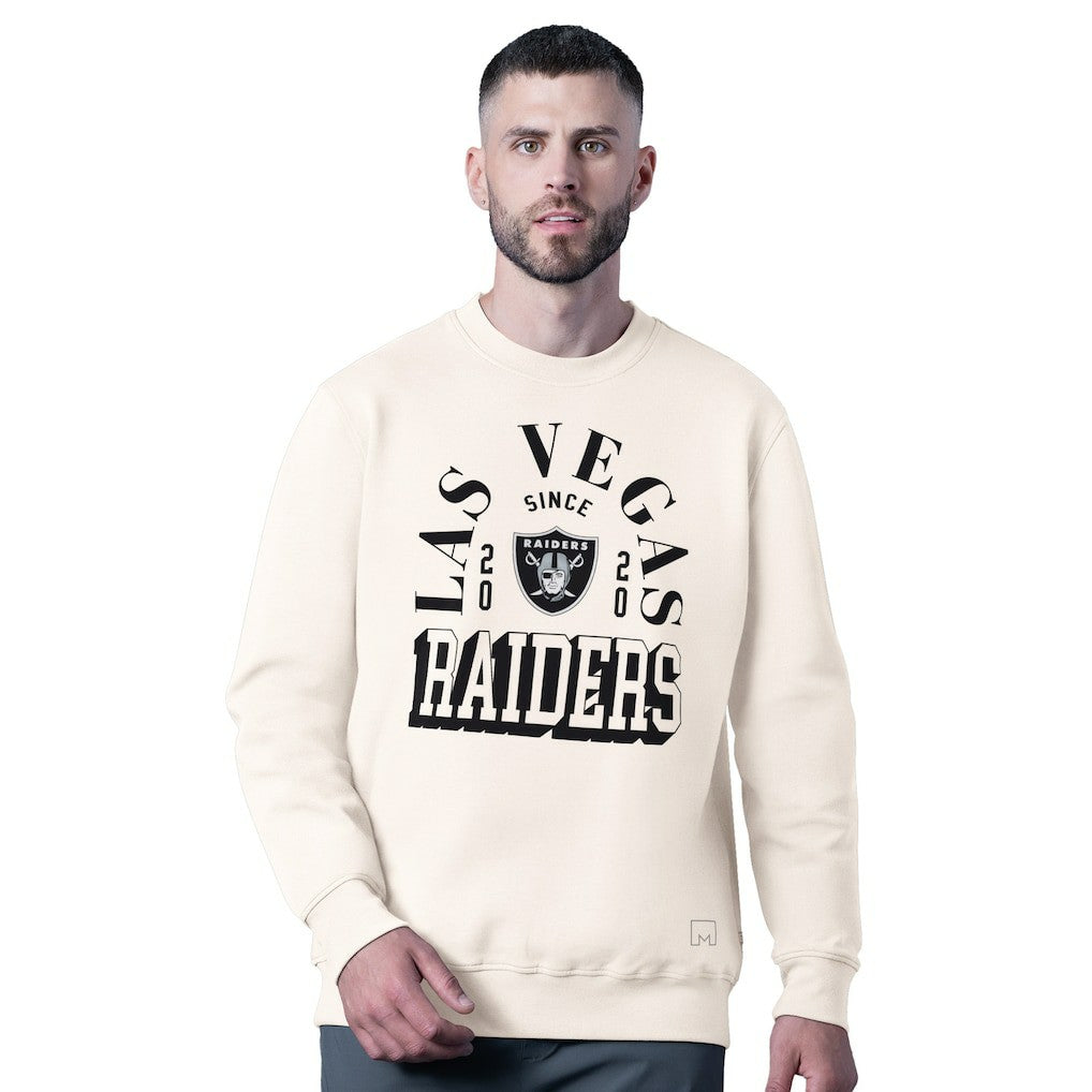 MSX by Michael Strahan Whiteout Tri-Blend Sweatshirt - Las Vegas Raiders