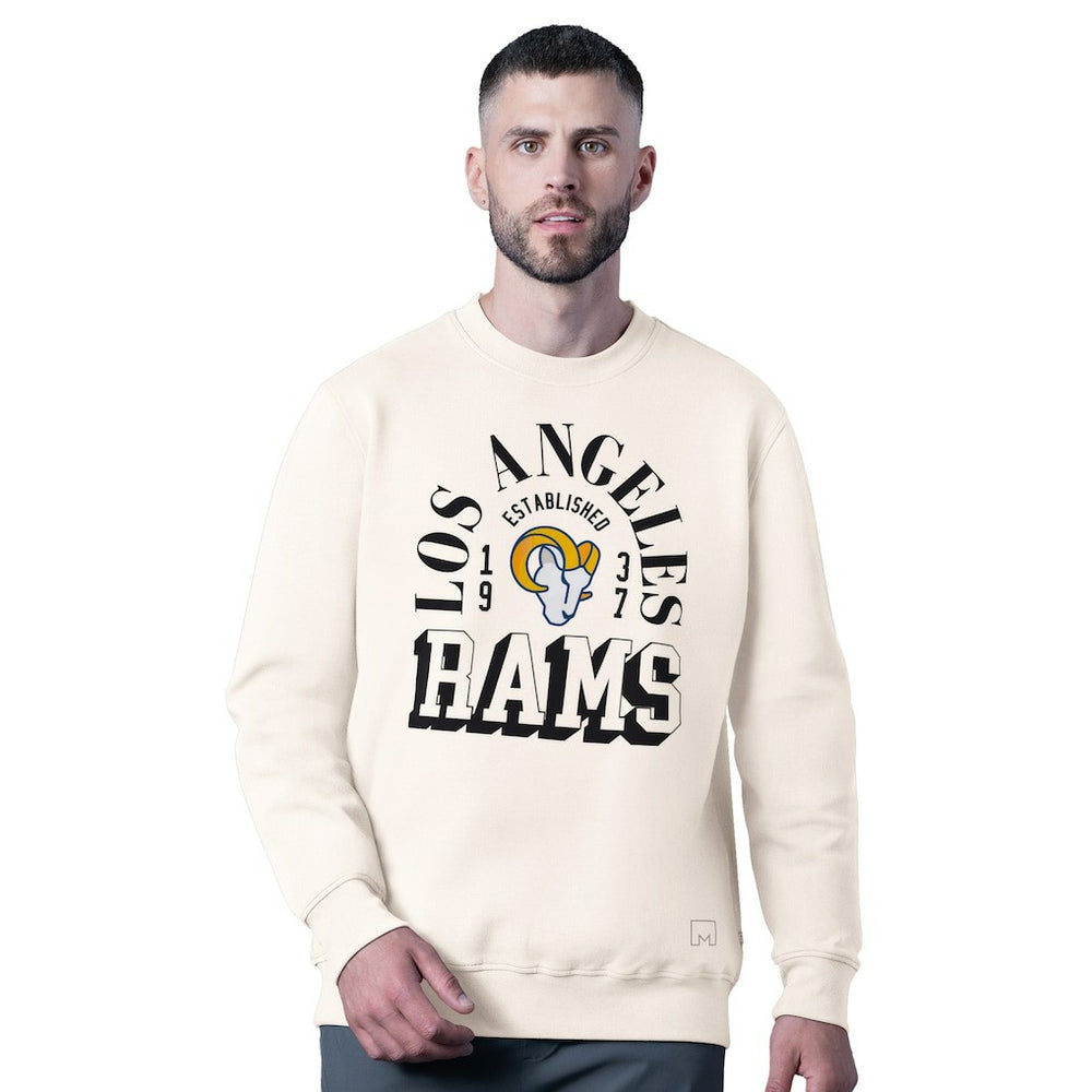 MSX by Michael Strahan Whiteout Tri-Blend Sweatshirt - Los Angeles Rams