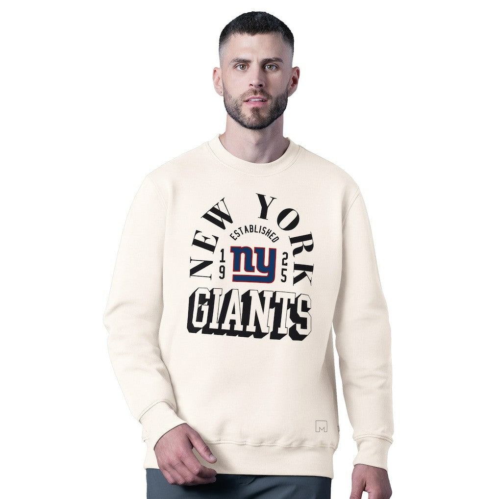 MSX by Michael Strahan Whiteout Tri-Blend Sweatshirt - New York Giants