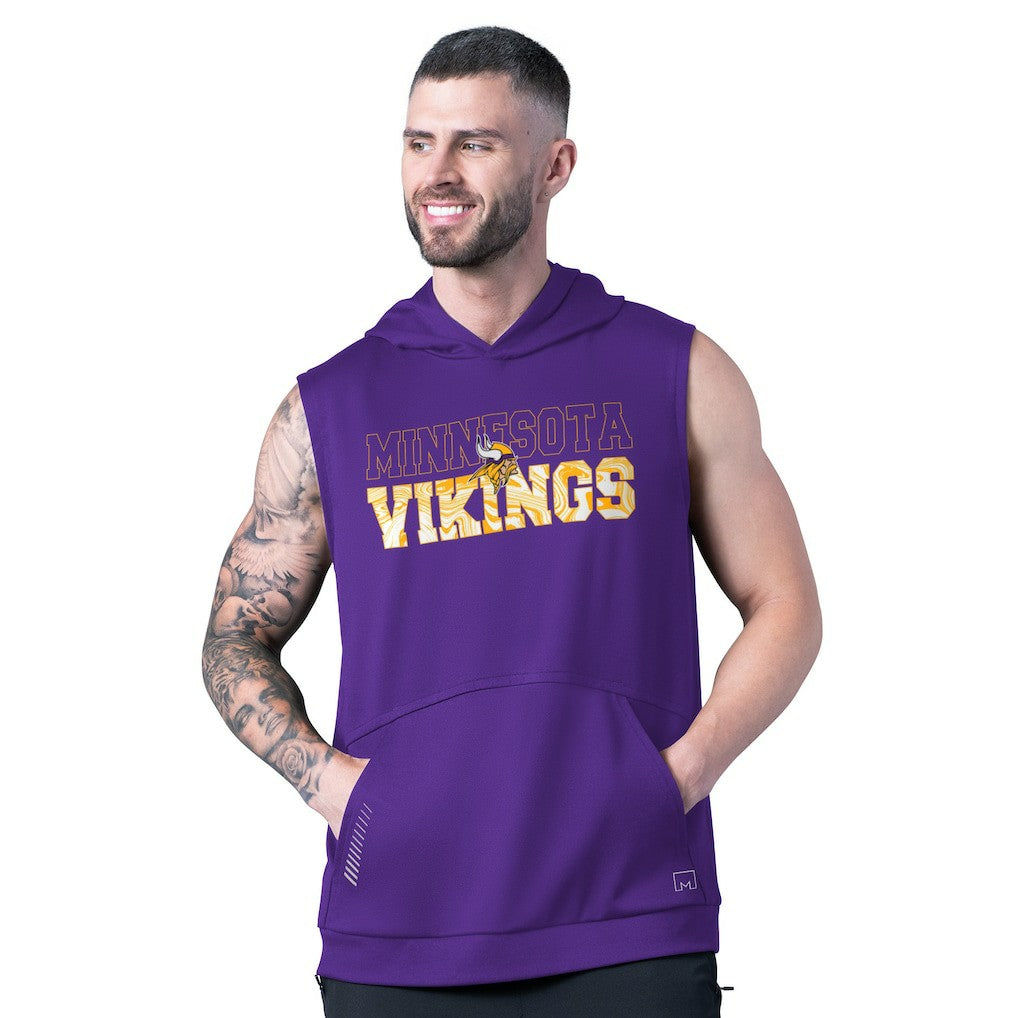MSX by Michael Strahan Tri-Blend Rebound Sleeveless Hoodie - Minnesota Vikings
