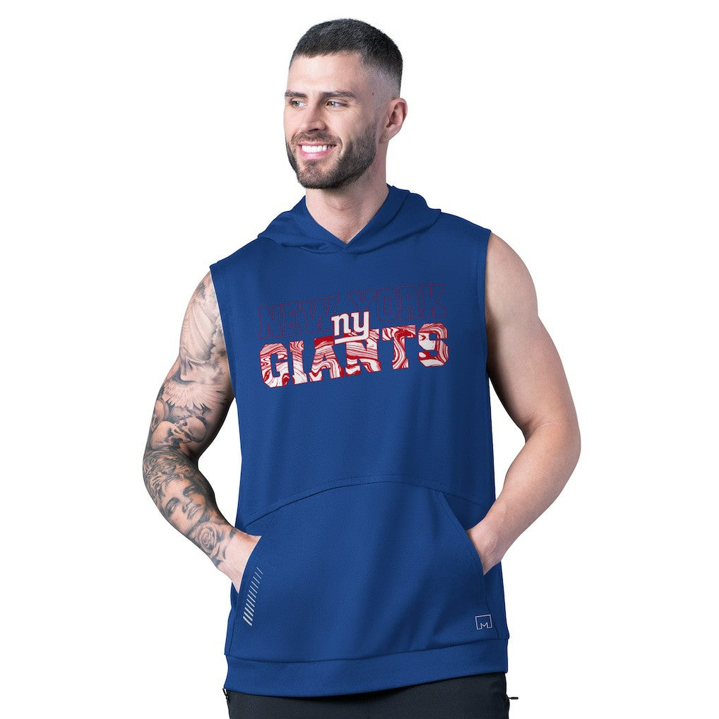 MSX by Michael Strahan Tri-Blend Rebound Sleeveless Hoodie - New York Giants