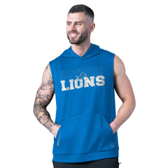 MSX by Michael Strahan Tri-Blend Rebound Sleeveless Hoodie - Detroit Lions