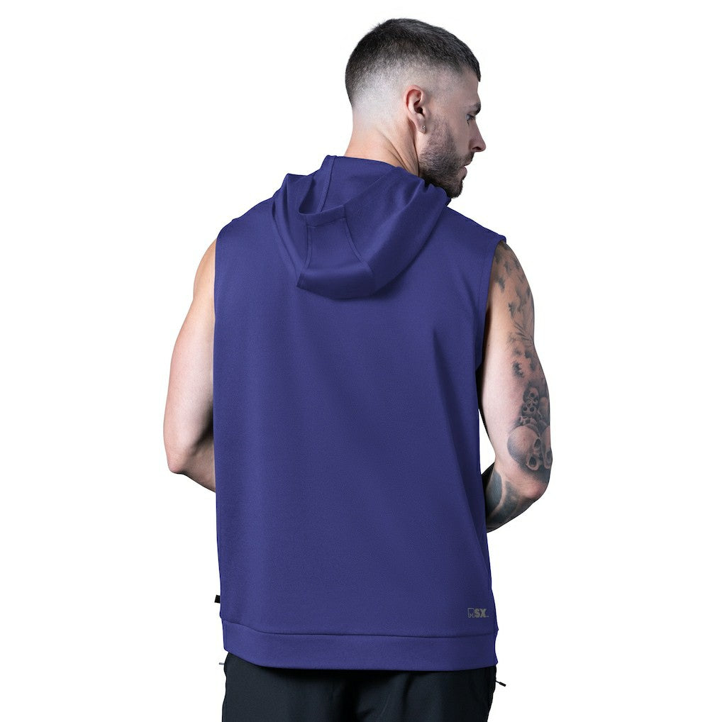 MSX by Michael Strahan Tri-Blend Rebound Sleeveless Hoodie - Baltimore Ravens