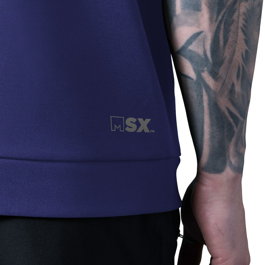 MSX by Michael Strahan Tri-Blend Rebound Sleeveless Hoodie - Baltimore Ravens