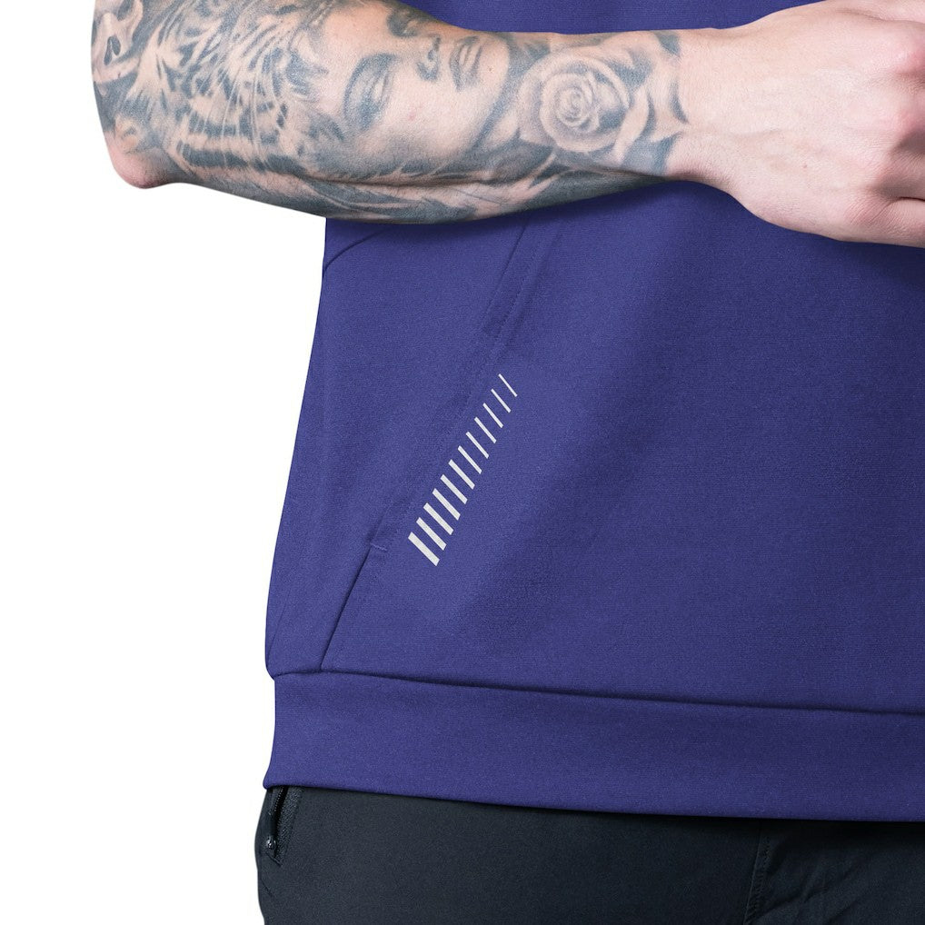 MSX by Michael Strahan Tri-Blend Rebound Sleeveless Hoodie - Baltimore Ravens