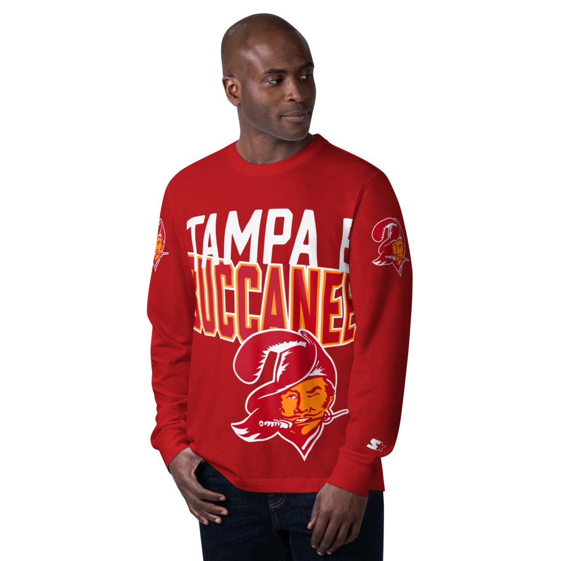 Starter Extreme Clutch Hit Vintage Logo Long Sleeve T-Shirt - Tampa Bay Buccaneers