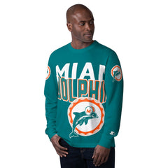 Starter Extreme Clutch Hit Vintage Logo Long Sleeve T-Shirt - Miami Dolphins