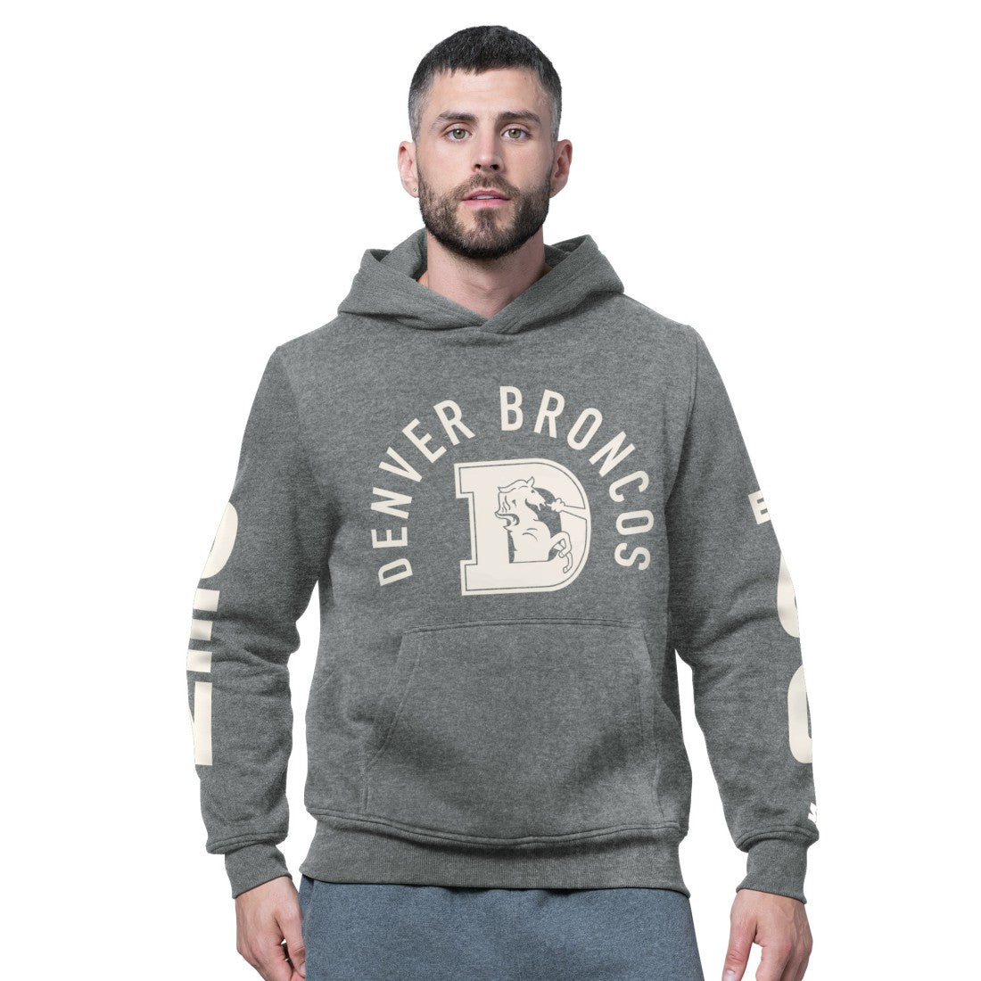 Starter Handoff Vintage Logo Fleece Hoodie Sweatshirt - Denver Broncos